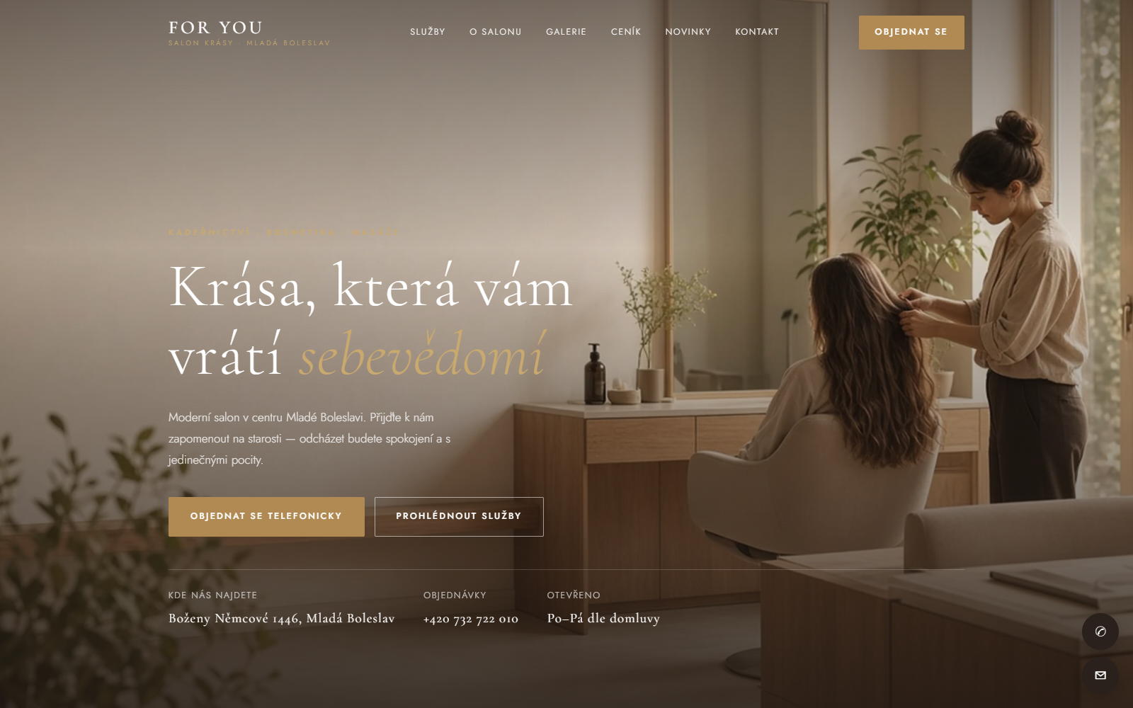Salon For You — náhled webu